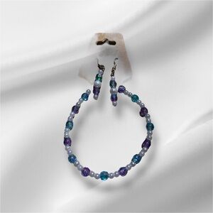 Elegant Beaded Earrings and Bracelet